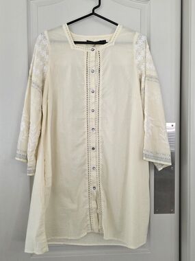 Gudrun Sjöden cream blouse with  embroidery